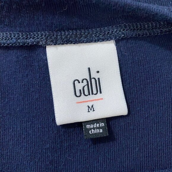 Cabi Navy and White Long Sleeve Drop Shoulder Oversized Pullover Top Size Medium - Picture 4 of 5